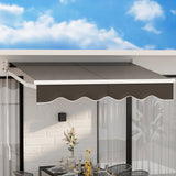 Awnings: Instahut Retractable Folding Arm Awning Motorised Sunshade 2Mx1.5M Grey