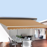 Awnings: Instahut Retractable Folding Arm Awning Motorised Remoter Sunshade 2.5Mx2M Beige