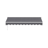 Awnings: Instahut Retractable Folding Arm Awning Motorised Sunshade 3M X 2M Grey