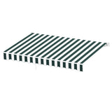 Awnings: Instahut Retractable Folding Arm Awning Motorised Sunshade 3Mx2.5M Green White