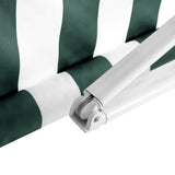 Awnings: Instahut Retractable Folding Arm Awning Motorised Sunshade 3Mx2.5M Green White
