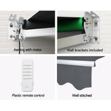 Awnings: Instahut Retractable Folding Arm Awning Motorised Sunshade 3Mx2.5M Grey