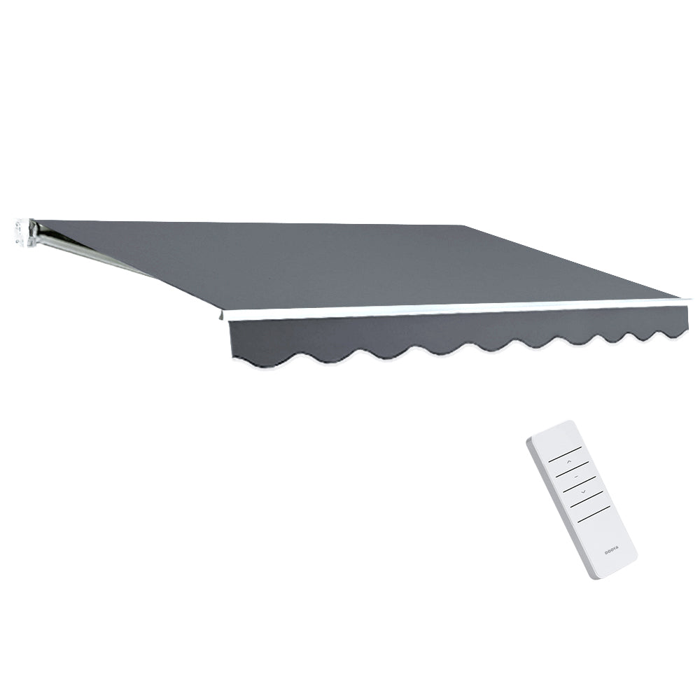 Awnings: Instahut Retractable Folding Arm Awning Motorised Sunshade 3Mx2.5M Grey