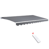 Awnings: Instahut Retractable Folding Arm Awning Motorised Sunshade 3Mx2.5M Pearl Grey