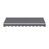 Awnings: Instahut Retractable Folding Arm Awning Motorised Sunshade 3.5M X 2.5M Grey