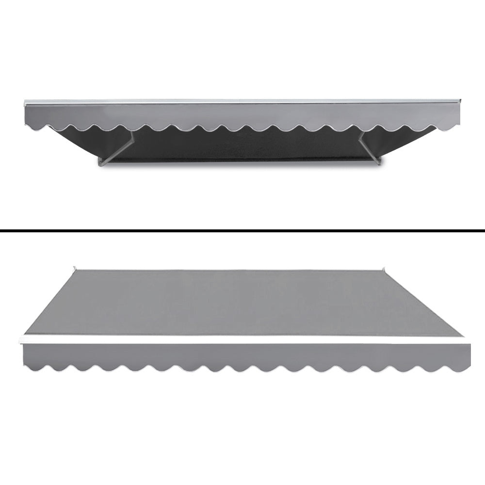 Awnings: Instahut Retractable Folding Arm Awning Motorised Sunshade 4Mx2.5M Pearl Grey