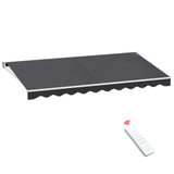 Awnings: Instahut Retractable Folding Arm Awning Motorised Sunshade 4.5Mx2.5M Grey