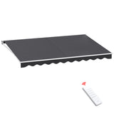 Awnings: Instahut Retractable Folding Arm Awning Motorised Sunshade 4.5Mx3M Grey