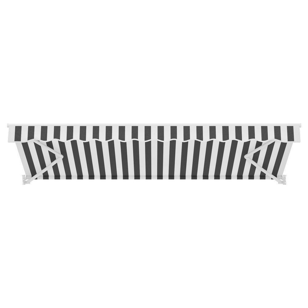 Awnings: Instahut Retractable Folding Arm Awning Motorised Sunshade 5Mx3M Grey White
