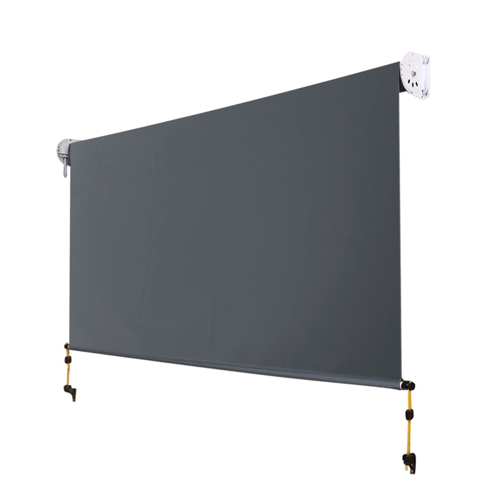 Awnings: Instahut 1.8X2.5M Outdoor Blinds Awning Roll Down Canopy Retractable Outdoor Blinds Window Shade Grey