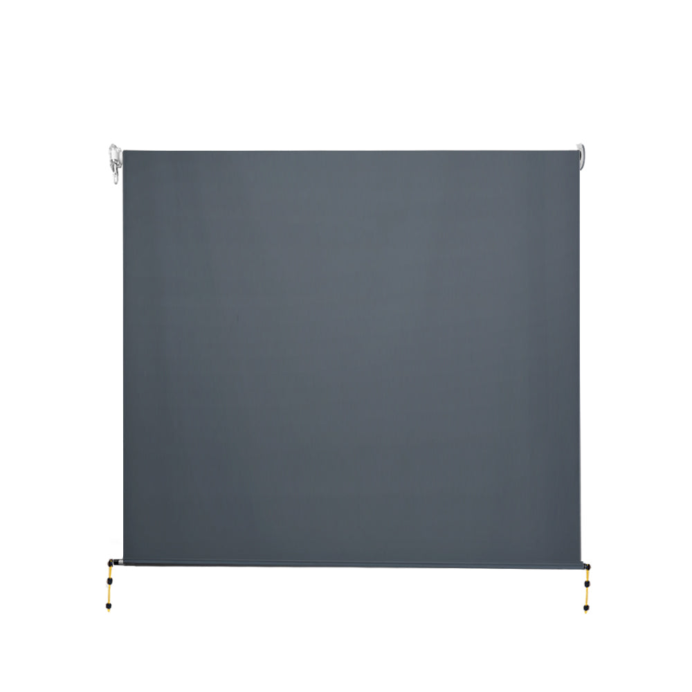 Awnings: Instahut 2.4X2.5M Outdoor Blinds Awning Roll Down Canopy Retractable Outdoor Blinds Window Shade Grey