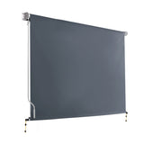 Instahut 2.7X2.5M Outdoor Blinds Awning Roll Down Canopy Retractable Outdoor Blinds Window Shade Grey