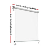 Instahut 1.2X2.4M Outdoor Blinds Clear Roll Down Awning Retractable Outdoor Blinds Water Wind Proof Transparent