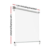 Instahut 1.3X2.4M Outdoor Blinds Clear Roll Down Awning Retractable Outdoor Blinds Water Wind Proof Transparent