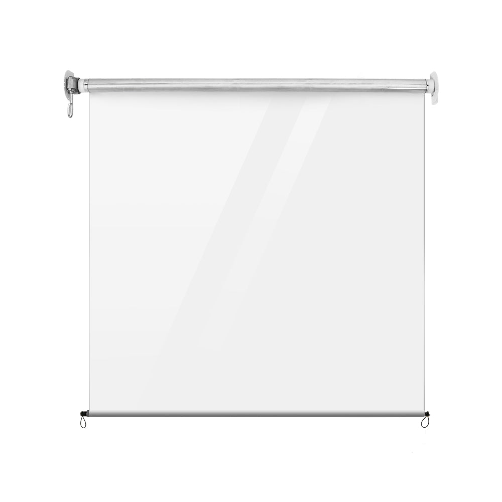 Awnings: Instahut 1.5X2.4M Outdoor Blinds Clear Roll Down Awning Retractable Outdoor Blinds Water Wind Proof Transparent