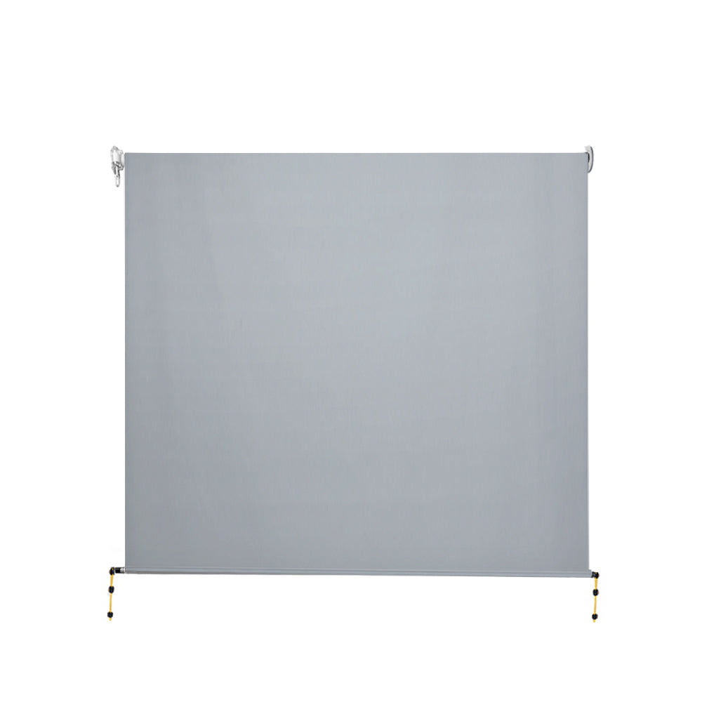 Awnings: Instahut 3X2.5M Outdoor Blinds Awning Roll Down Screen Fabric Blinds Outdoor Window Shade Grey