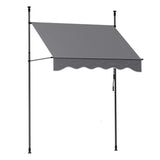 Awnings: Instahut Window Fixed Pivot Arm Awning Outdoor Door Canopy 2X1.8M Grey