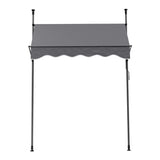 Awnings: Instahut Window Fixed Pivot Arm Awning Outdoor Door Canopy 2X1.8M Grey