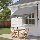 Awnings: Instahut Window Fixed Pivot Arm Awning Outdoor Door Canopy 2X1.8M Grey
