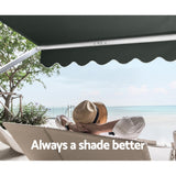 Awnings: Instahut Window Fixed Pivot Arm Awning Outdoor Blinds Retractable Canopy1.5X2.1M
