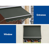 Awnings: Instahut Window Fixed Pivot Arm Awning Outdoor Blinds Retractable Canopy1.5X2.1M