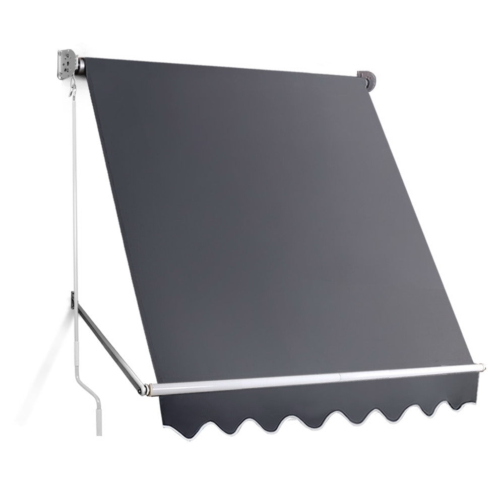 Awnings: Instahut Window Fixed Pivot Arm Awning Outdoor Blinds Retractable Canopy1.8X2.1M