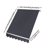 Awnings: Instahut Window Fixed Pivot Arm Awning Outdoor Blinds Retractable Canopy1.8X2.1M