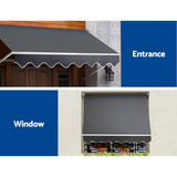 Awnings: Instahut Window Fixed Pivot Arm Awning Outdoor Blinds Retractable Canopy1.8X2.1M