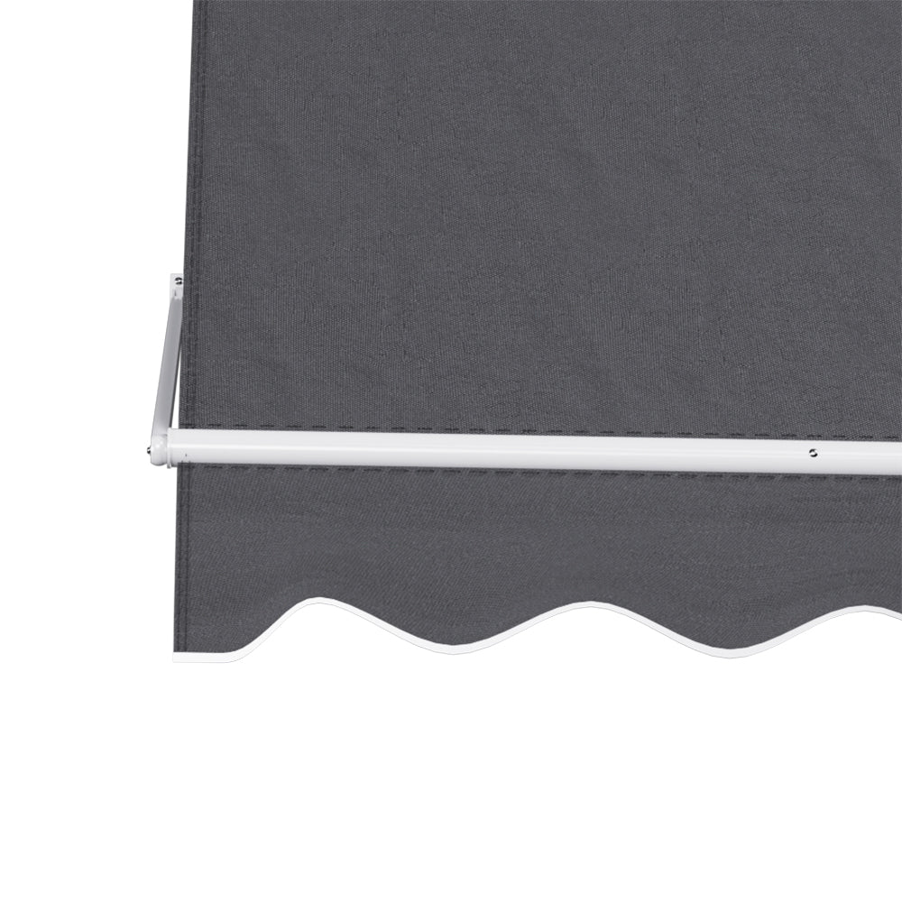 Awnings: Instahut Retractable Fixed Pivot Arm Window Awning Outdoor Blinds 2.1X2.1M Grey