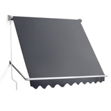 Awnings: Instahut Window Fixed Pivot Arm Awning Outdoor Blinds Retractable Patio 2.4X2.1M