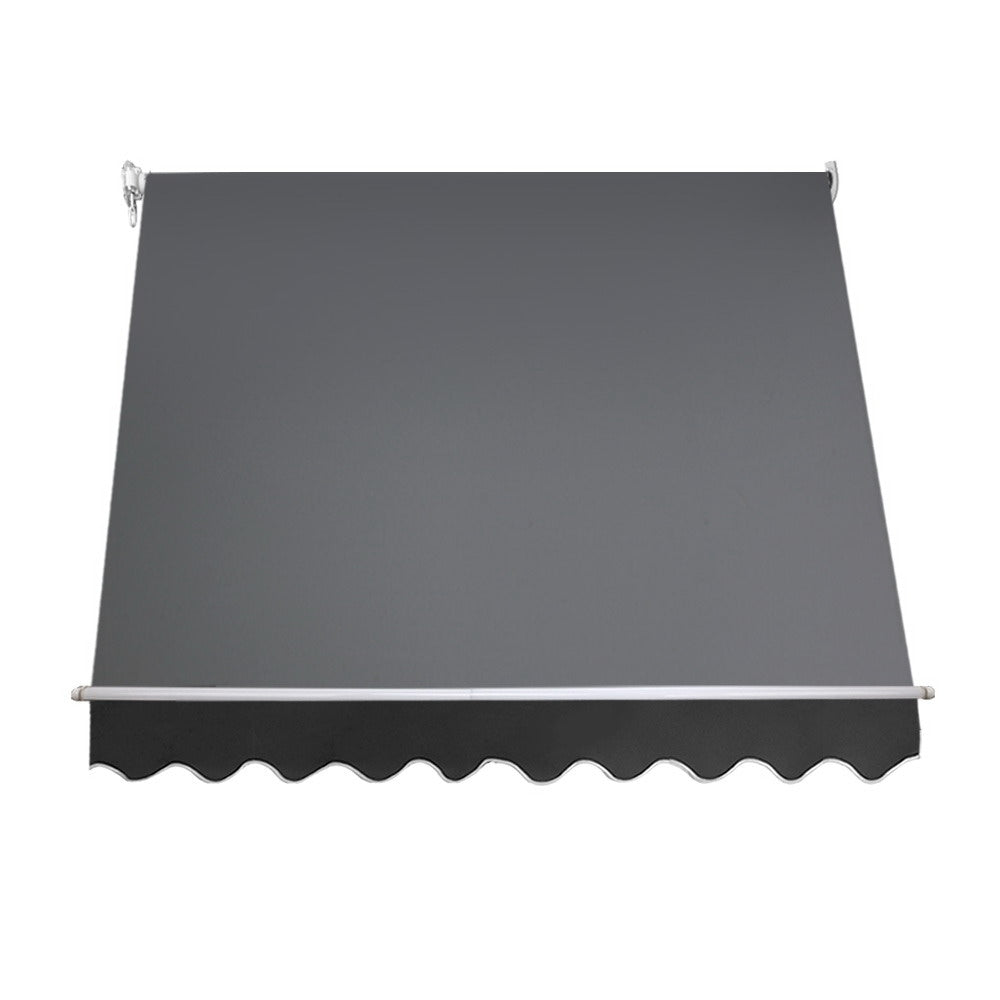Awnings: Instahut Window Fixed Pivot Arm Awning Outdoor Blinds Retractable Patio 2.4X2.1M