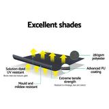 Awnings: Instahut Window Fixed Pivot Arm Awning Outdoor Blinds Retractable Patio 2.4X2.1M
