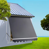 Awnings: Instahut Window Fixed Pivot Arm Awning Outdoor Blinds Retractable Patio 2.4X2.1M