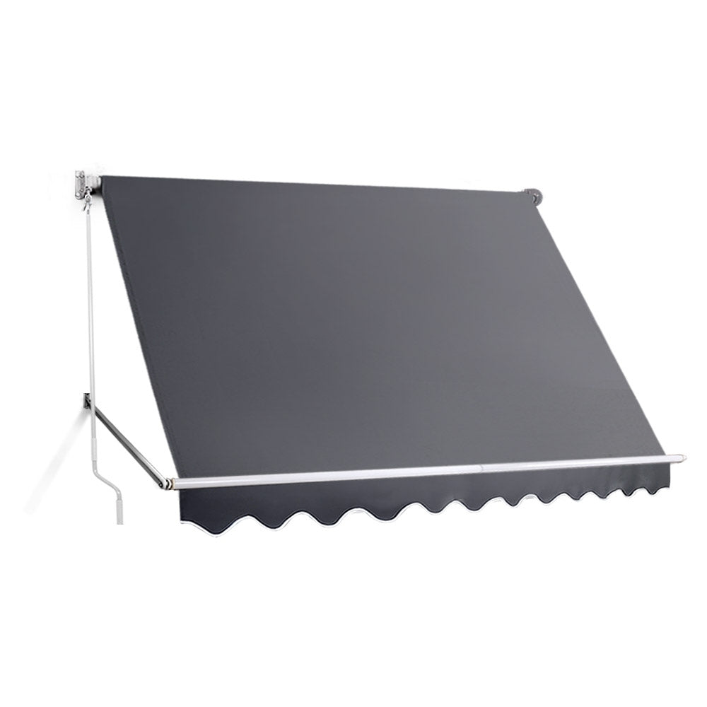 Awnings: Instahut Window Fixed Pivot Arm Awning Patio Outdoor Blinds Retractable 2.8X2.1M