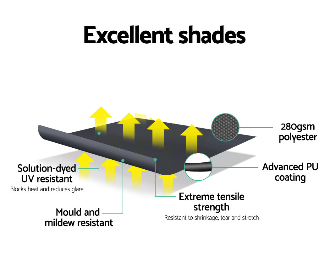 Awnings: Instahut Window Fixed Pivot Arm Awning Patio Outdoor Blinds Retractable 2.8X2.1M