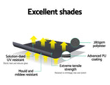 Awnings: Instahut Window Fixed Pivot Arm Awning Patio Outdoor Blinds Retractable 2.8X2.1M
