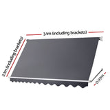 Awnings: Instahut Window Fixed Pivot Arm Awning Outdoor Blinds Retractable Canopy3.1X2.1M