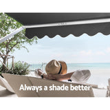 Awnings: Instahut Window Fixed Pivot Arm Awning Outdoor Blinds Retractable Canopy3.1X2.1M