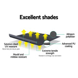 Awnings: Instahut Window Fixed Pivot Arm Awning Outdoor Blinds Retractable Canopy3.1X2.1M