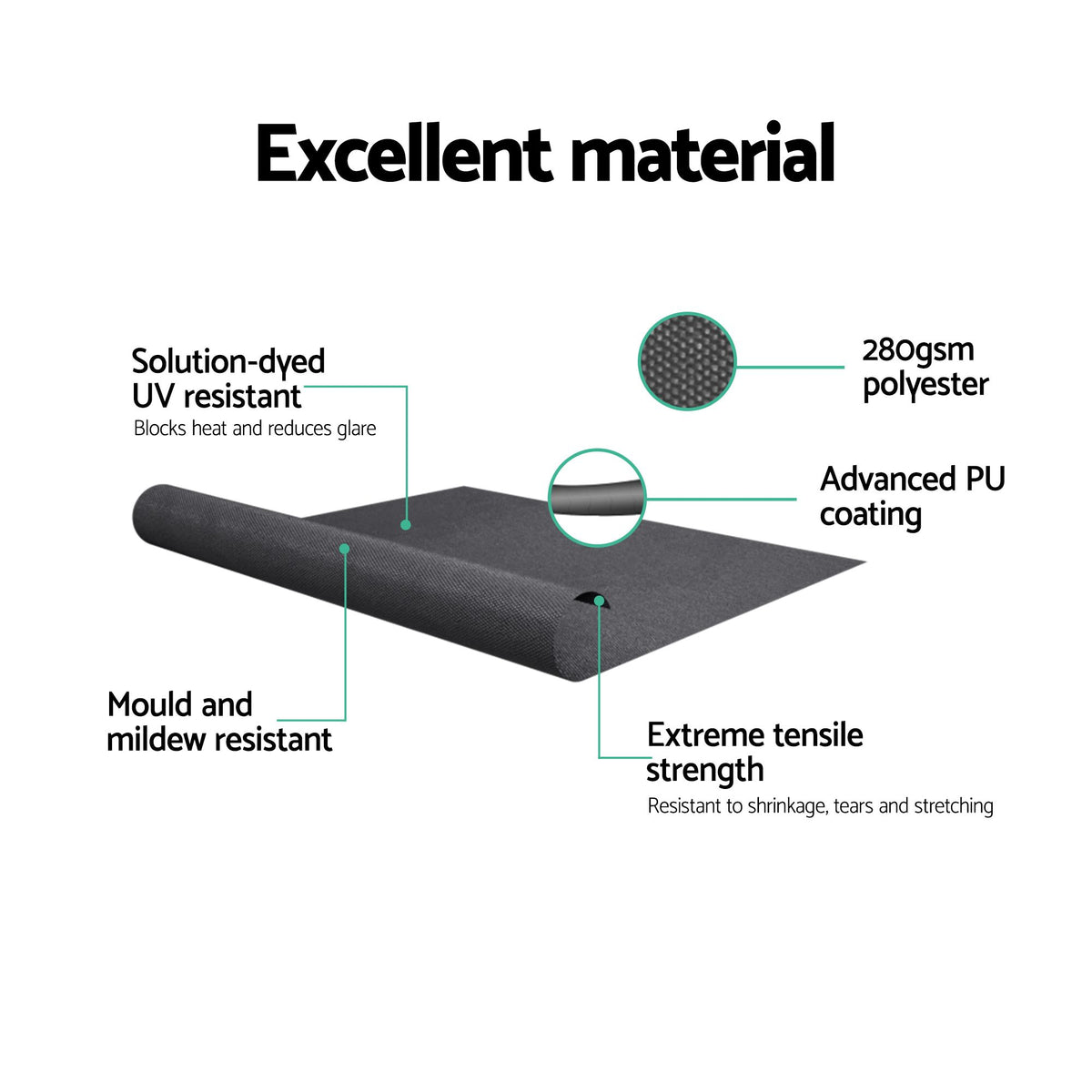 Instahut Motorised Pivot Arm Awning Window Sun Shade 2.8 X 2.1M Grey