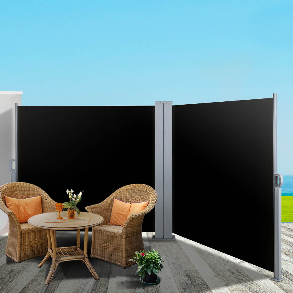 Awnings: Instahut Side Awning Outdoor Blinds Sun Shade Retractable Screen 2X6M BK