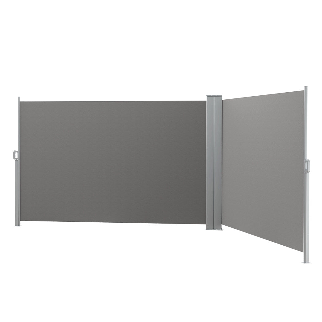 Awnings: Instahut Side Awning Sun Shade Outdoor Retractable Privacy Screen 2X6M Grey