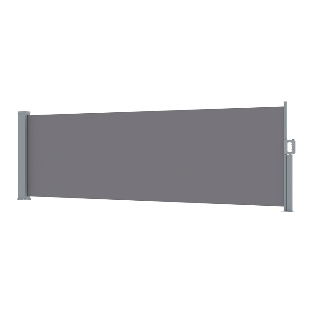 Awnings: Instahut Side Awning Sun Shade Outdoor Blinds Retractable Screen 1X3M Grey