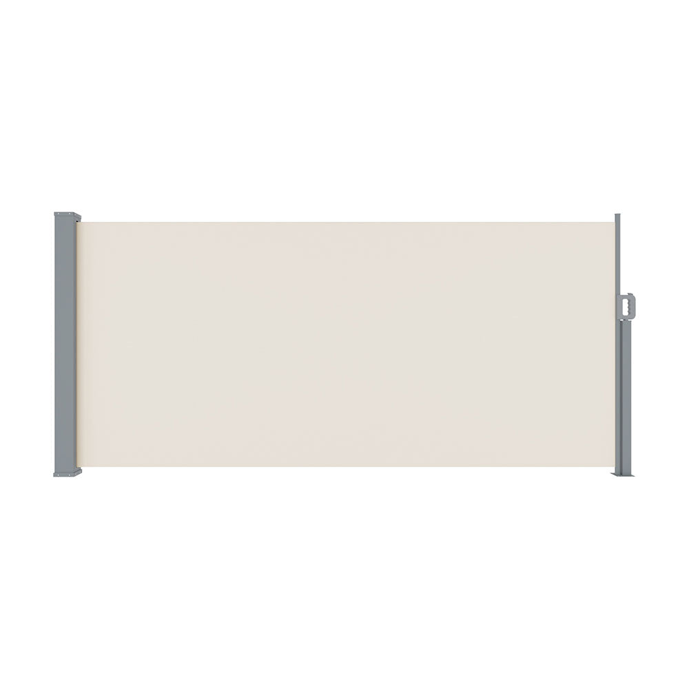 Awnings: Instahut Side Awning Sun Shade Outdoor Blinds Retractable Screen 1.4X3M Cream