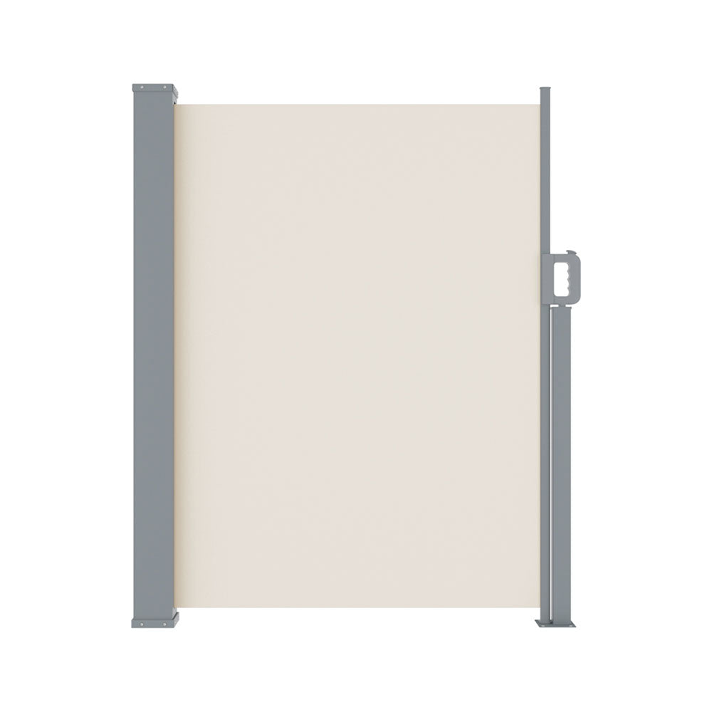 Awnings: Instahut Side Awning Sun Shade Outdoor Blinds Retractable Screen 1.4X3M Cream