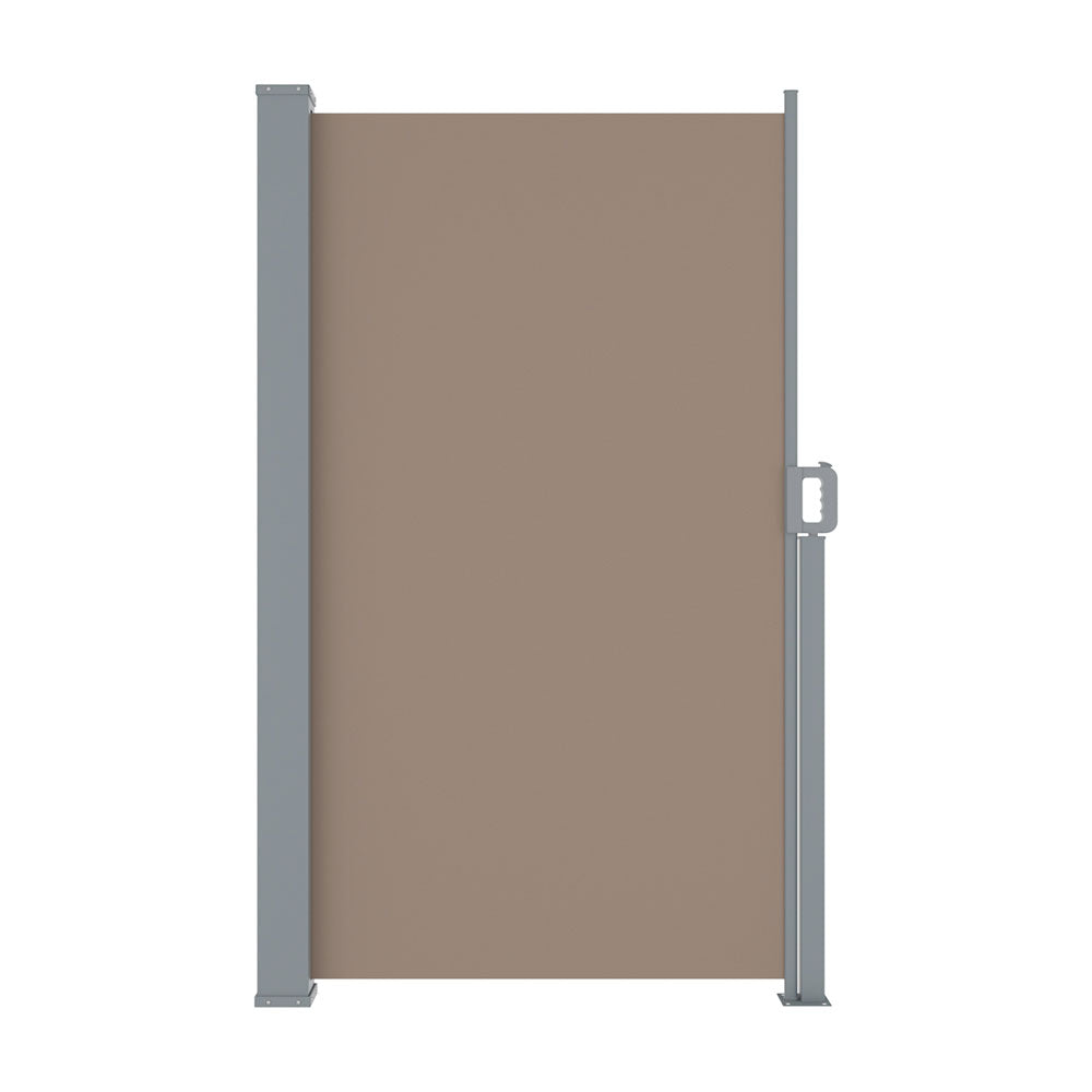Awnings: Instahut Side Awning Sun Shade Outdoor Blinds Retractable Screen 1.8X3M Brown