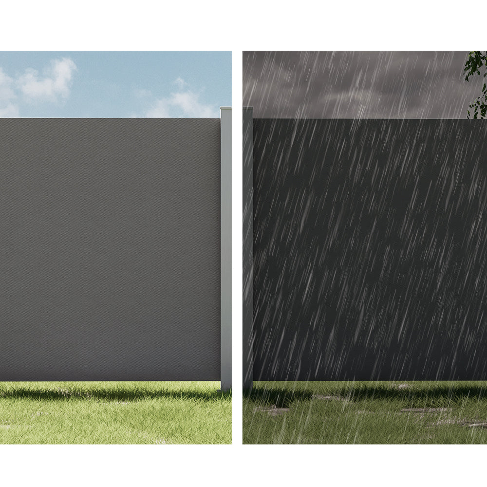 Awnings: Instahut Side Awning Sun Shade Outdoor Retractable Privacy Screen 1.8X3M Grey