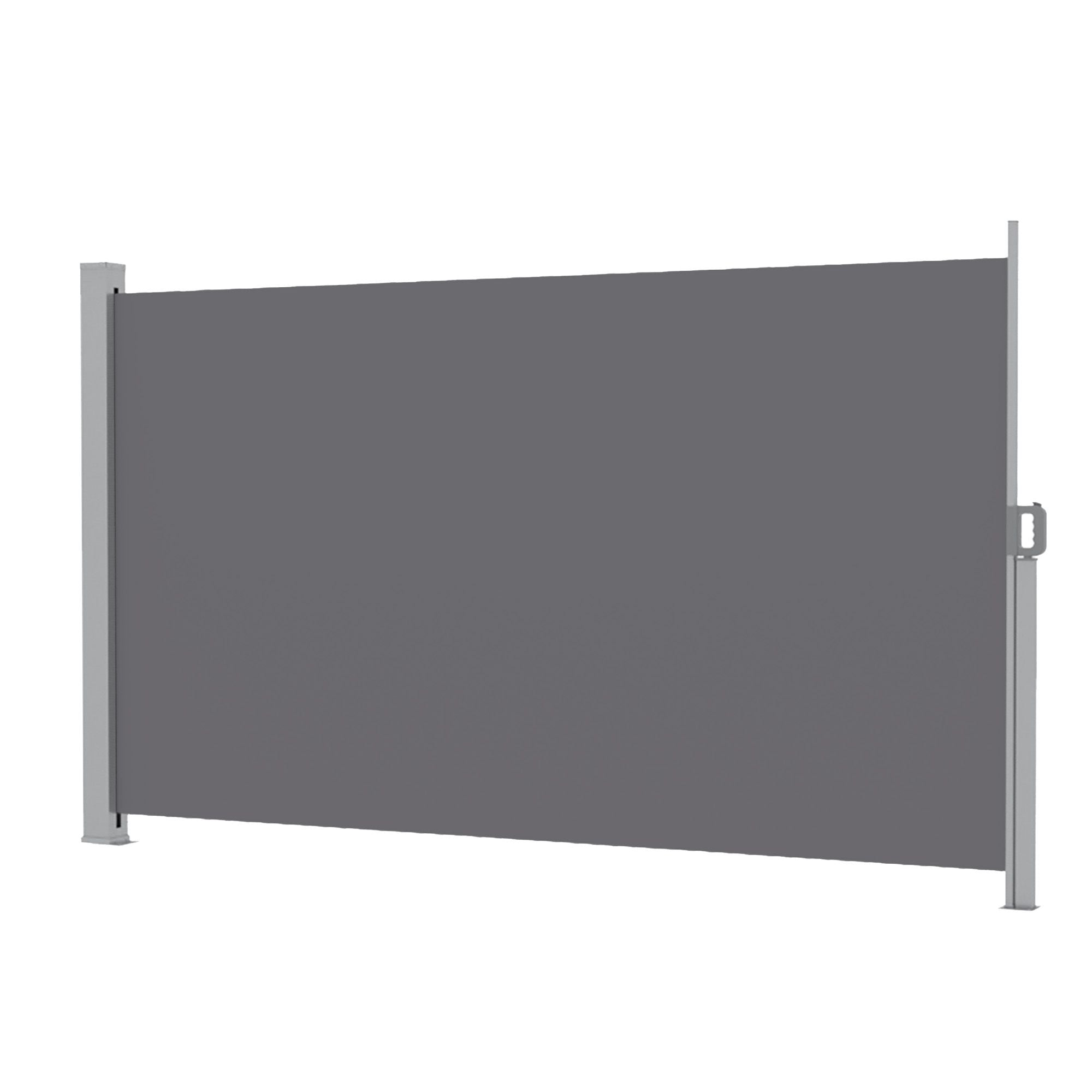 Instahut 1.8X4M Side Awning Retractable Privacy Screen Outdoor Sun Shade Grey