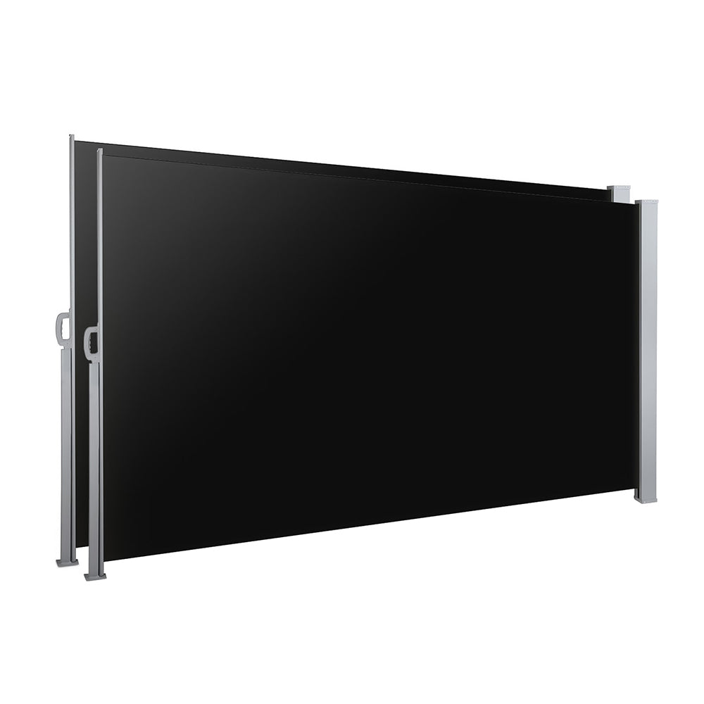 Awnings: Instahut Side Awning Sun Shade Outdoor Retractable Privacy Screen 2X3M Black X2