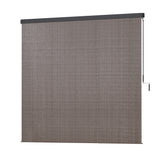 Awnings: Instahut 3X2.5M Outdoor Blinds Awning Roll Down Retractable Knit Fabric Outdoor Blinds Window Shade Brown